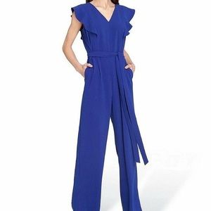 NWT Tahari Womens Cobalt Blue Jumpsuit